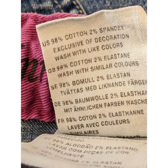 H&M x Disney Flare Leg Blue Jeans Girls Size 3-4 Yrs Mini Mouse Adjustable Waist - Picture 6 of 7